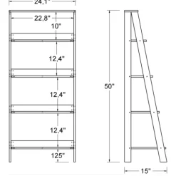 Kirkland's Home Office Furniture-4-Tier Ladder Bookshelf