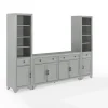 Kirkland's Home Tv Stands & Media Consoles-Tillie Gray Modular 3-Pc. Entertainment Set