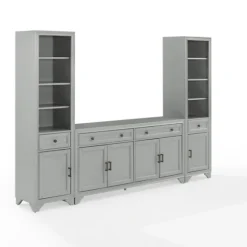 Kirkland's Home Tv Stands & Media Consoles-Tillie Gray Modular 3-Pc. Entertainment Set