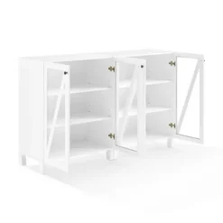 Kirkland's Home Tv Stands & Media Consoles-Triangle 4-Door Wood Media Cabinet