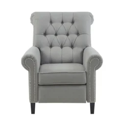 Kirkland's Home Accent Chairs-Tufted Back Nailhead Trim Recliner Armchair