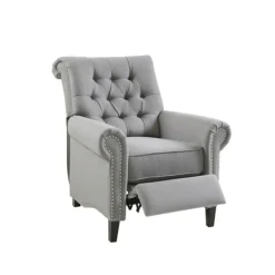 Kirkland's Home Accent Chairs-Tufted Back Nailhead Trim Recliner Armchair