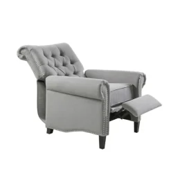 Kirkland's Home Accent Chairs-Tufted Back Nailhead Trim Recliner Armchair