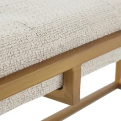 Kirkland's Home Benches & Ottomans-Tufted Bronze Metal Bench