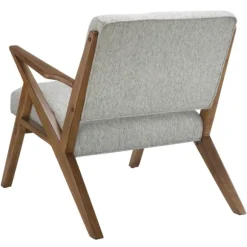 Kirkland's Home Accent Chairs-Tufted Pecan Wood Mid-Century Modern Armchair