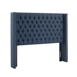 Kirkland's Home Beds & Headboards-Tufted Upholstered Metal Leg Queen Headboard