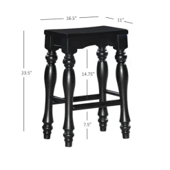 Kirkland's Home Bar Stools & Counter Height Stools-Turned Legs Island Stools, Set Of 2