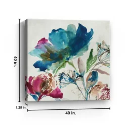 Kirkland's Home Canvas Art-Turquoise On Watercolor Giclee Canvas Art Print