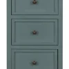 Kirkland's Home Accent & End Tables-Turquoise Slim Wooden 3-Drawer Side Table