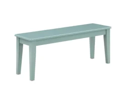 Kirkland's Home Benches & Ottomans-Turquoise Wood Classic Farmhouse Bench