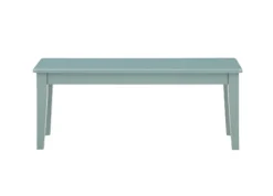 Kirkland's Home Benches & Ottomans-Turquoise Wood Classic Farmhouse Bench