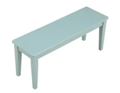Kirkland's Home Benches & Ottomans-Turquoise Wood Classic Farmhouse Bench