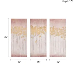 Kirkland's Home Canvas Art-Twilight Forest Canvas Art Prints, Set Of 3