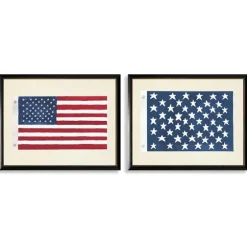 Kirkland's Home Framed Art-Two Flags Framed Art Prints, Set Of 2