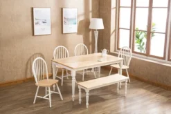Kirkland's Home Dining Tables-Two Toned Wood Farmhouse Dining Table