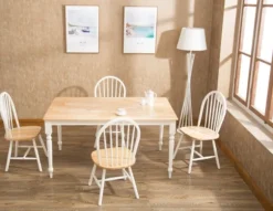 Kirkland's Home Dining Tables-Two Toned Wood Farmhouse Dining Table