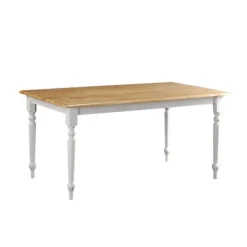 Kirkland's Home Dining Tables-Two Toned Wood Farmhouse Dining Table
