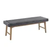 Kirkland's Home Benches & Ottomans-Upholstered And Wood Legs Bench