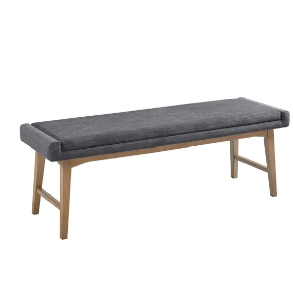 Kirkland's Home Benches & Ottomans-Upholstered And Wood Legs Bench