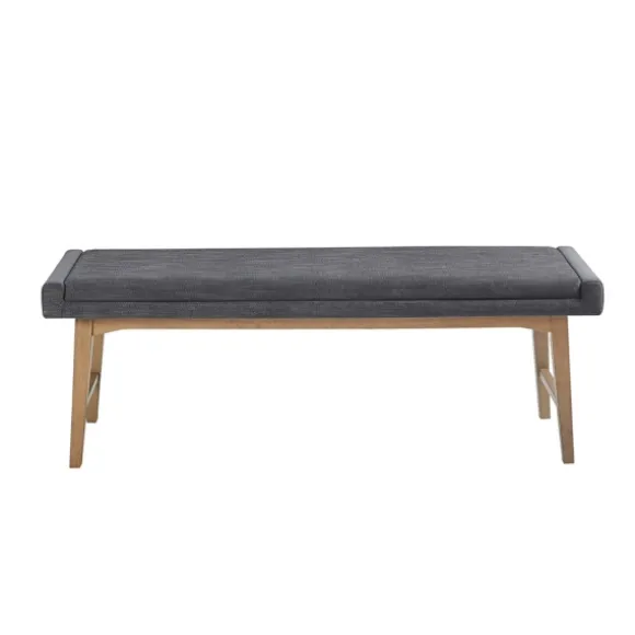 Kirkland's Home Benches & Ottomans-Upholstered And Wood Legs Bench