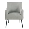 Kirkland's Home Accent Chairs-Upholstered Black Legs Accent Chair