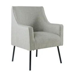 Kirkland's Home Accent Chairs-Upholstered Black Legs Accent Chair