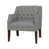 Kirkland's Home Accent Chairs-Upholstered Button Tufted Accent Chair