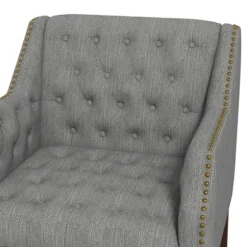 Kirkland's Home Accent Chairs-Upholstered Button Tufted Accent Chair