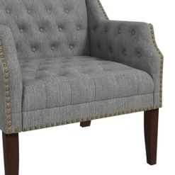 Kirkland's Home Accent Chairs-Upholstered Button Tufted Accent Chair