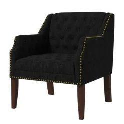 Kirkland's Home Accent Chairs-Upholstered Button Tufted Accent Chair
