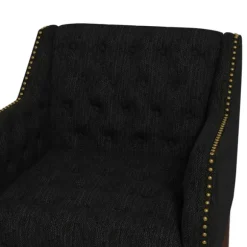 Kirkland's Home Accent Chairs-Upholstered Button Tufted Accent Chair