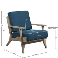 Kirkland's Home Accent Chairs-Upholstered Driftwood Accent Chair