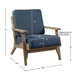 Kirkland's Home Accent Chairs-Upholstered Driftwood Accent Chair