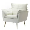 Kirkland's Home Accent Chairs-Upholstered Flange Accent Chair