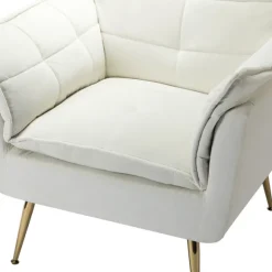 Kirkland's Home Accent Chairs-Upholstered Flange Accent Chair