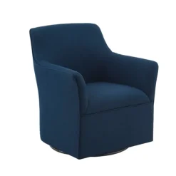 Kirkland's Home Accent Chairs-Upholstered Flared Arm Swivel Accent Chair