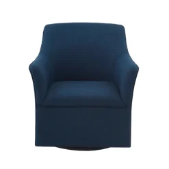 Kirkland's Home Accent Chairs-Upholstered Flared Arm Swivel Accent Chair