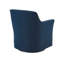 Kirkland's Home Accent Chairs-Upholstered Flared Arm Swivel Accent Chair