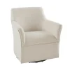 Kirkland's Home Accent Chairs-Upholstered Flared Arm Swivel Accent Chair