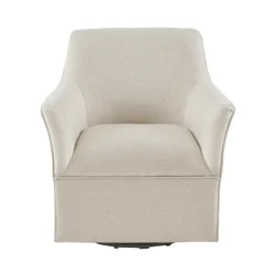 Kirkland's Home Accent Chairs-Upholstered Flared Arm Swivel Accent Chair