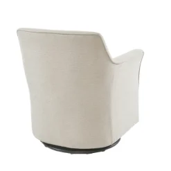 Kirkland's Home Accent Chairs-Upholstered Flared Arm Swivel Accent Chair