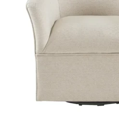 Kirkland's Home Accent Chairs-Upholstered Flared Arm Swivel Accent Chair
