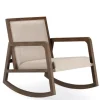 Kirkland's Home Accent Chairs-Upholstered Linen Wood Rocker Accent Chair