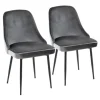 Kirkland's Home Dining Chairs-Upholstered Metal Dining Chairs, Set Of 2