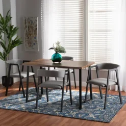 Kirkland's Home Dining Tables-Upholstered Metal Frame 5-Pc. Dining Set