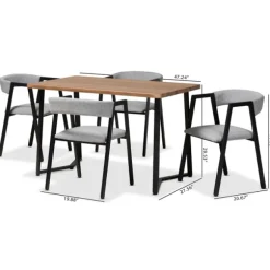 Kirkland's Home Dining Tables-Upholstered Metal Frame 5-Pc. Dining Set