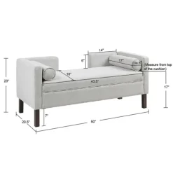 Kirkland's Home Benches & Ottomans-Upholstered Modern Split Back Bench