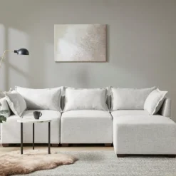 Kirkland's Home Sofas & Loveseats-Upholstered Modular Ottoman