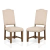 Kirkland's Home Dining Chairs-Upholstered Oak Wood Dining Chairs, Set Of 2