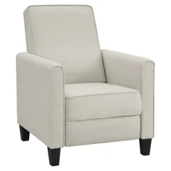 Kirkland's Home Accent Chairs-Upholstered Slim Push-Back Recliner